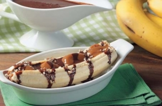 Plátanos al chocolate